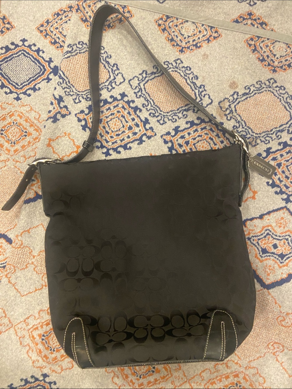 Coach Black Soho Signature Jacquard Y2k Big Bucket Sh… - Gem